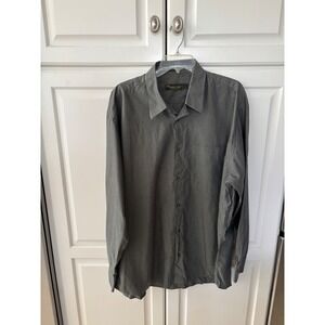 Principe Made in‎ Italy Mens Grey Extra Fine Cotton Button Down Shirt 18 34/35